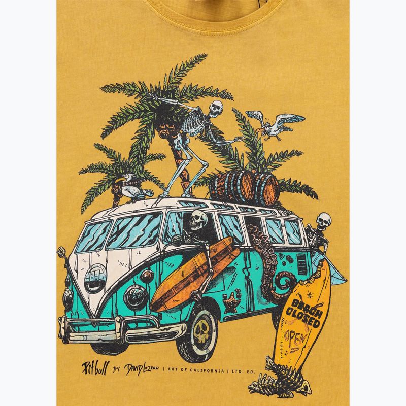 Tricou pentru bărbați Pitbull Open Beach washed yellow 7