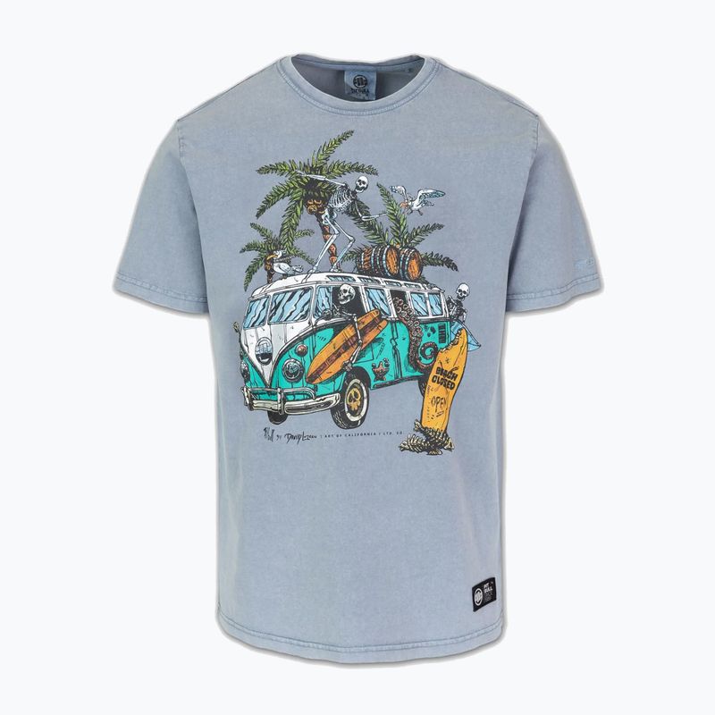 Tricou pentru bărbați Pitbull Open Beach washed blue 5