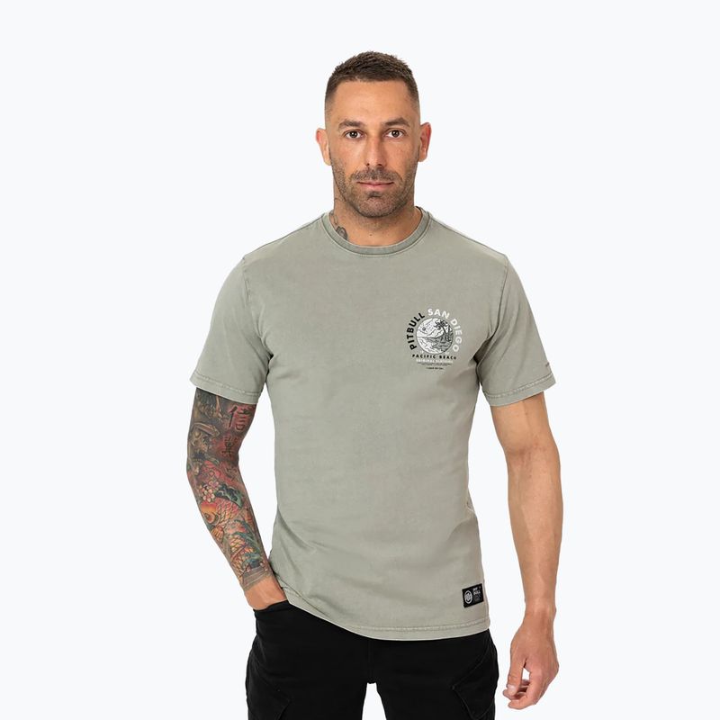 Tricou pentru bărbați Pitbull Planet Surf dusty salvia