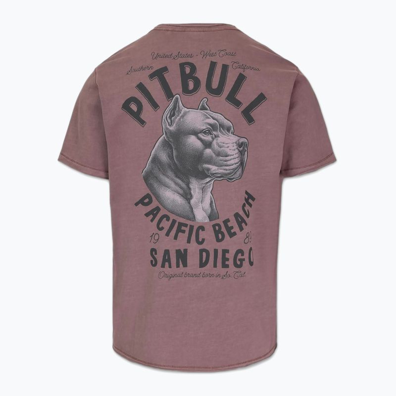 Tricou pentru bărbați Pitbull Pacyfic dusty burgundy 2