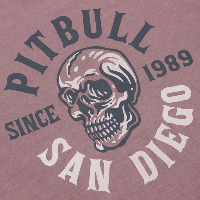 Tricou pentru bărbați Pitbull Shkull Logo dusty burgundy 3