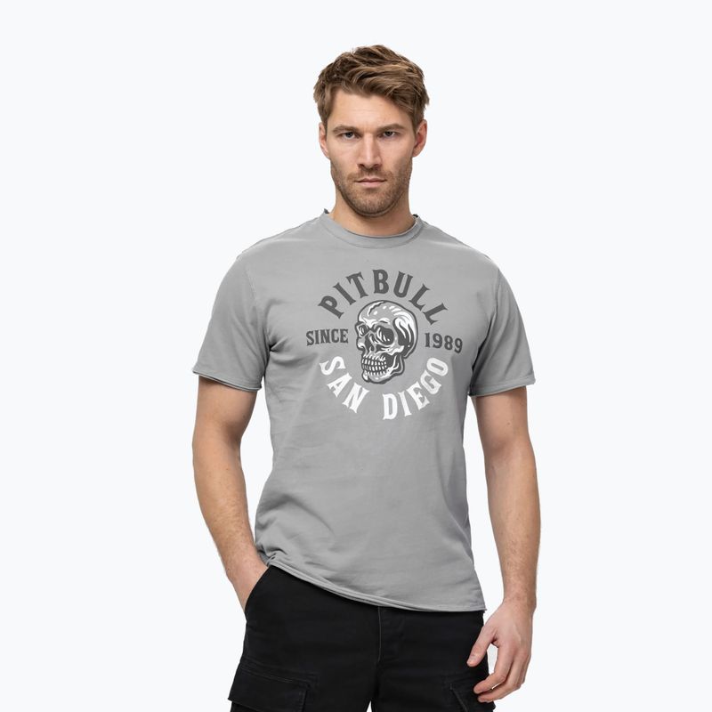 Tricou pentru bărbați Pitbull Shkull Logo grey