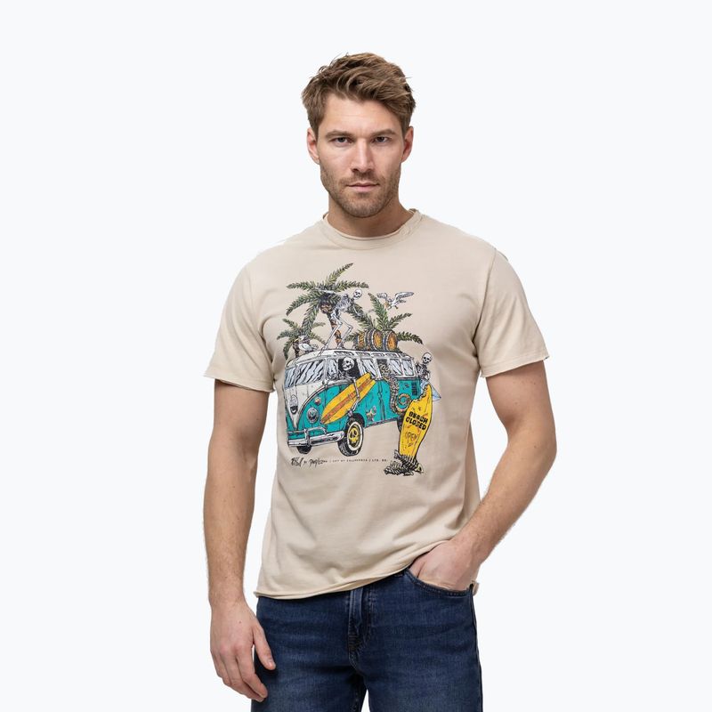 Tricou pentru bărbați Pitbull Open Beach ultra light sand