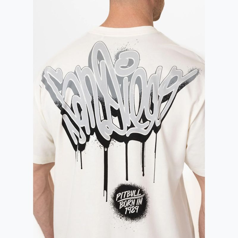 Tricou pentru bărbați Pitbull Graffiti off white 4