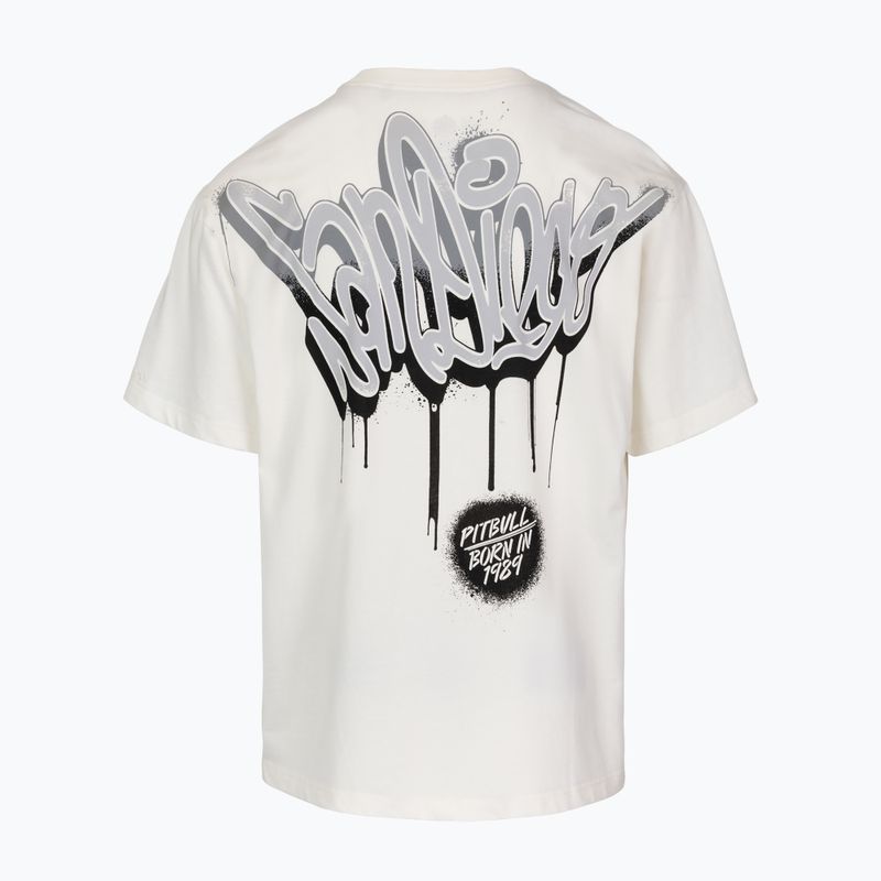 Tricou pentru bărbați Pitbull Graffiti off white 2