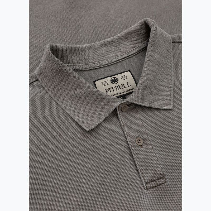 Tricou polo pentru bărbați Pitbull Washed Polo dark brown 3