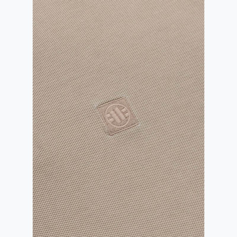 Tricou polo pentru bărbați Pitbull Washed Polo pale sand 4