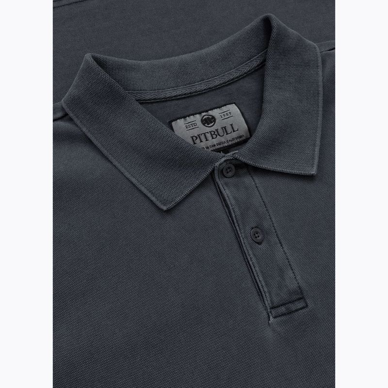 Tricou polo pentru bărbați Pitbull Washed Polo dark graphite 3