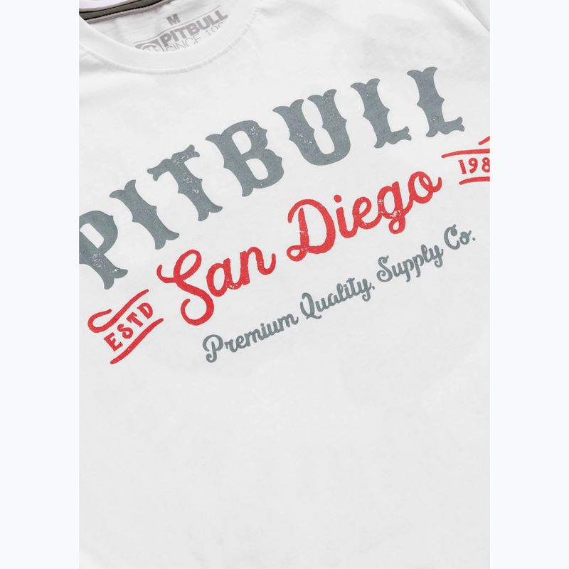 Tricou pentru bărbați Pitbull Strenght & Respect white 4