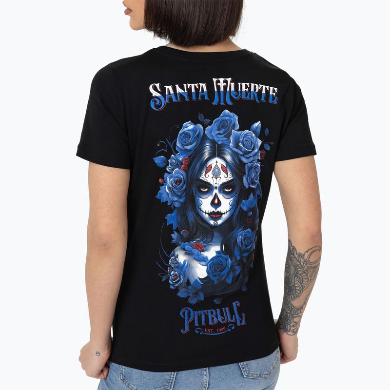 Tricou pentru femei Pitbull Santa Muerte Blue black 3