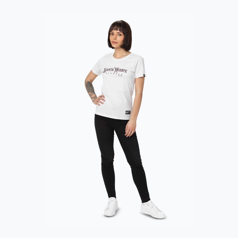 Tricou pentru femei Pitbull Santa Muerte Rose white 2