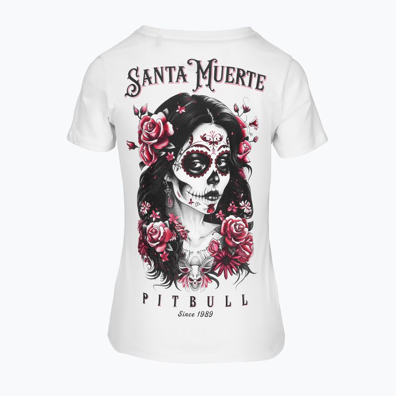 Tricou pentru femei Pitbull Santa Muerte Rose white 4