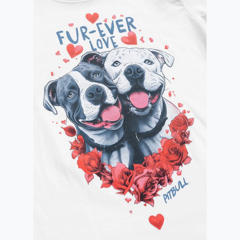 Tricou pentru femei Pitbull Fur Ever Love white 4
