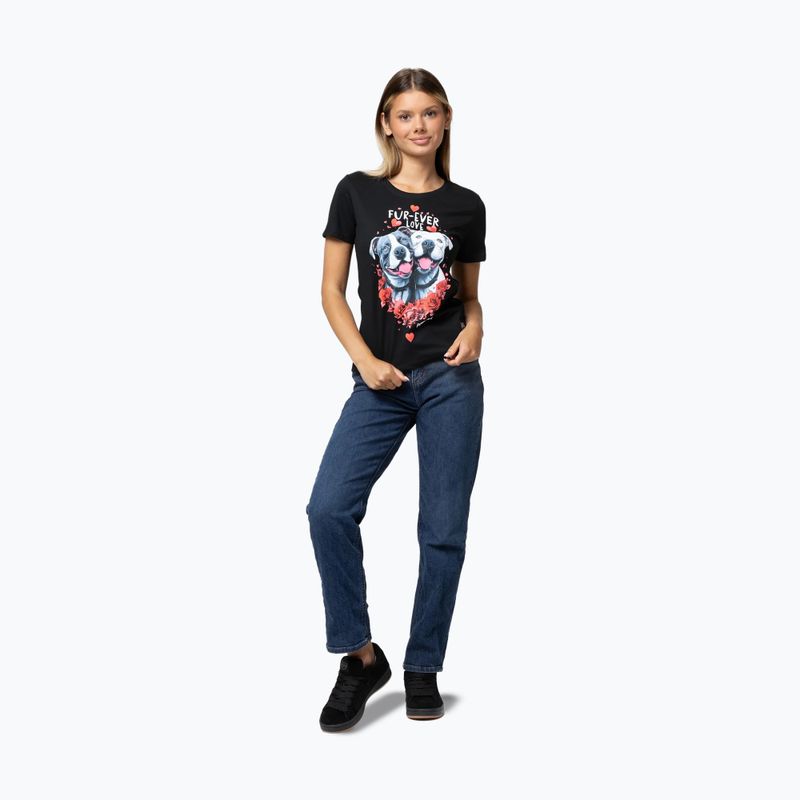 Tricou pentru femei Pitbull Fur Ever Love black 2
