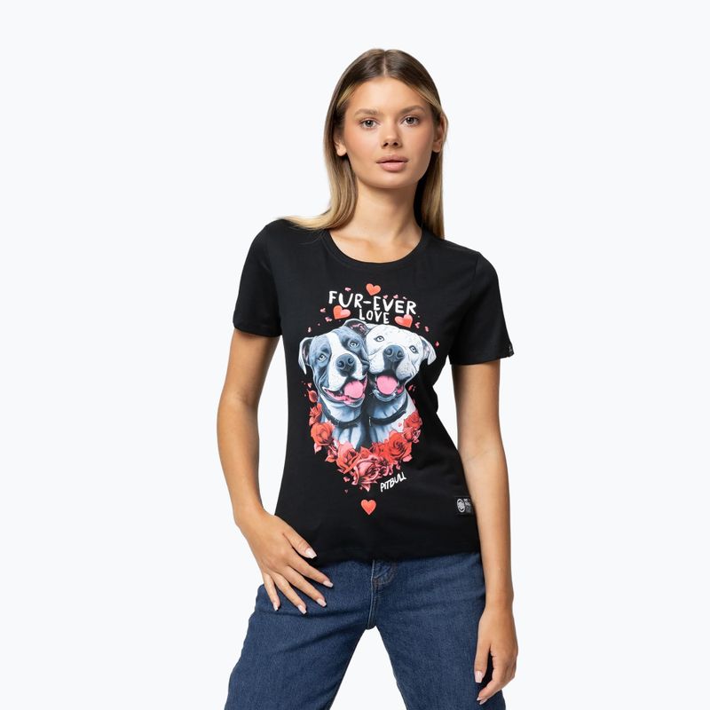 Tricou pentru femei Pitbull Fur Ever Love black 3