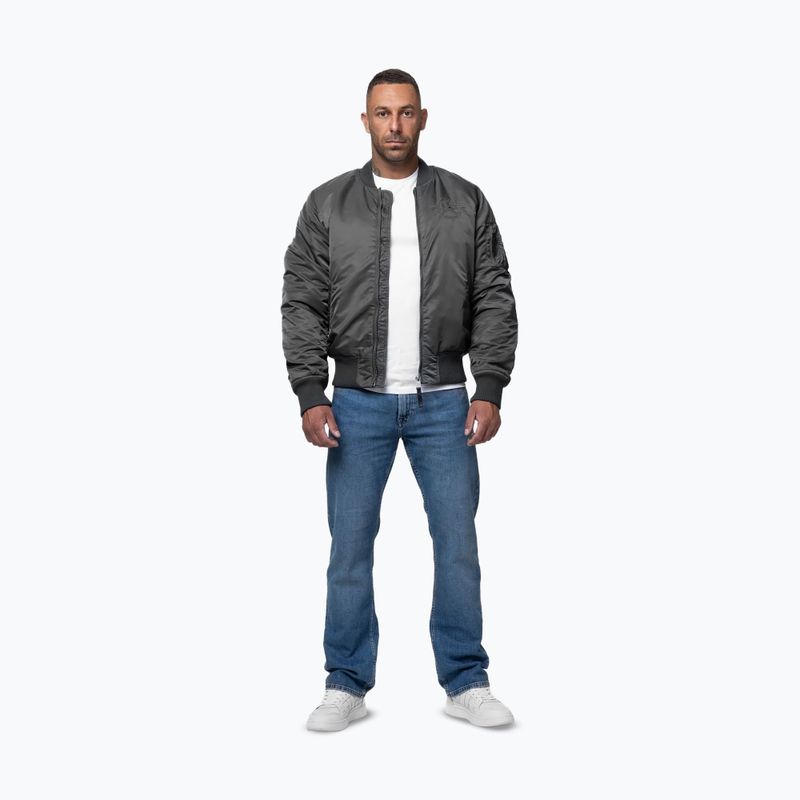 Geacă pentru bărbați Pitbull Hacket Washed Bomber graphite 2