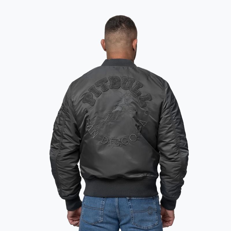 Geacă pentru bărbați Pitbull Hacket Washed Bomber graphite 3