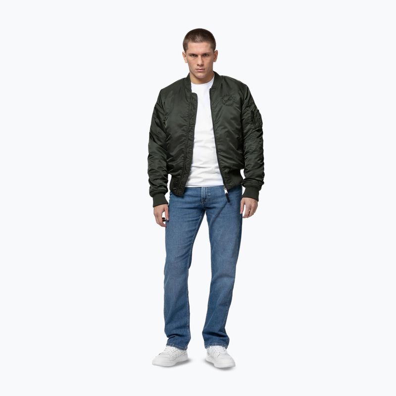Geacă pentru bărbați Pitbull Hacket Washed Bomber dark green 2