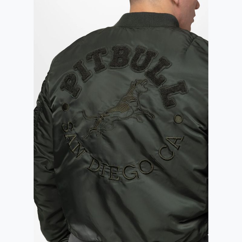 Geacă pentru bărbați Pitbull Hacket Washed Bomber dark green 4