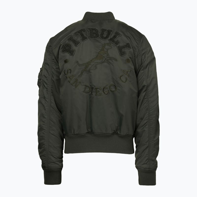 Geacă pentru bărbați Pitbull Hacket Washed Bomber dark green 2