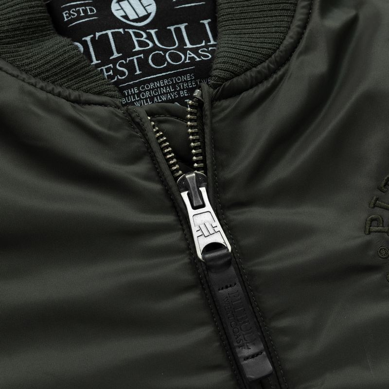Geacă pentru bărbați Pitbull Hacket Washed Bomber dark green 3