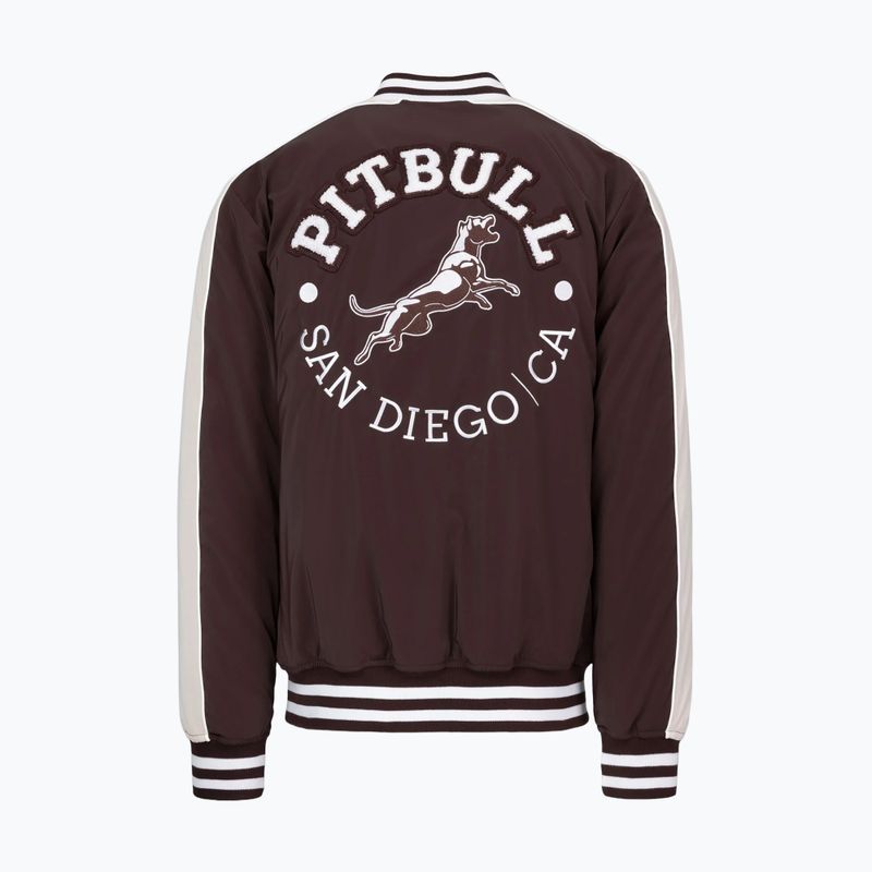 Geacă pentru bărbați Pitbull Manolito Baseball burgundy 8