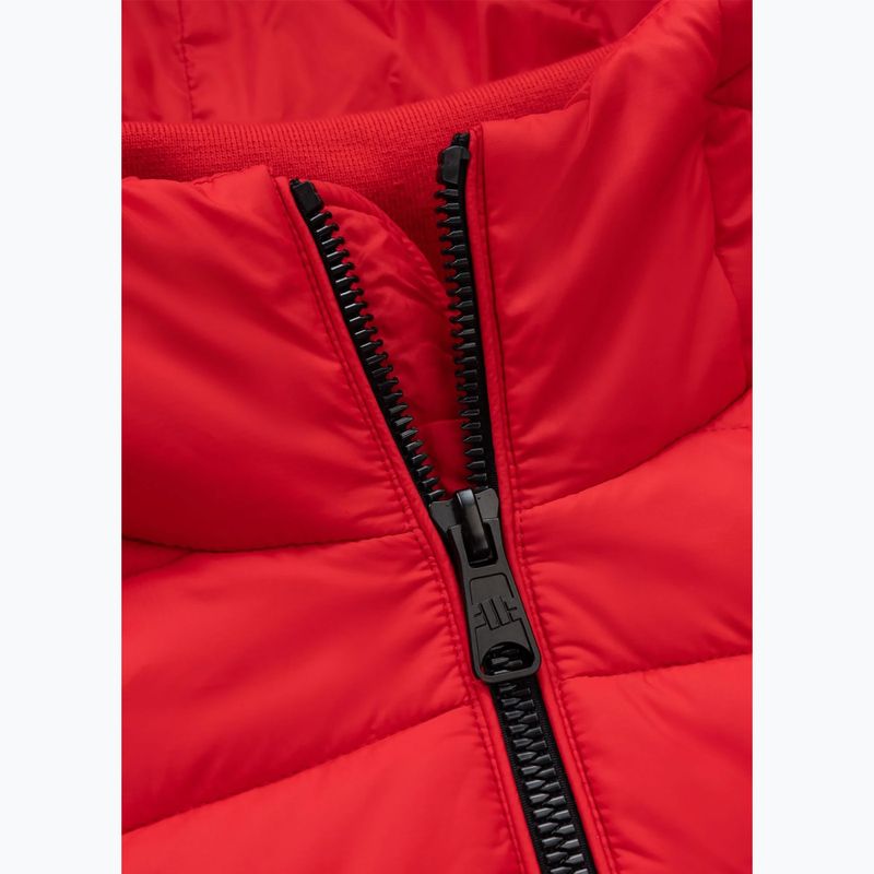 Geacă pentru bărbați Pitbull Palomar Padded Hooded Hybrid fluo/red 7