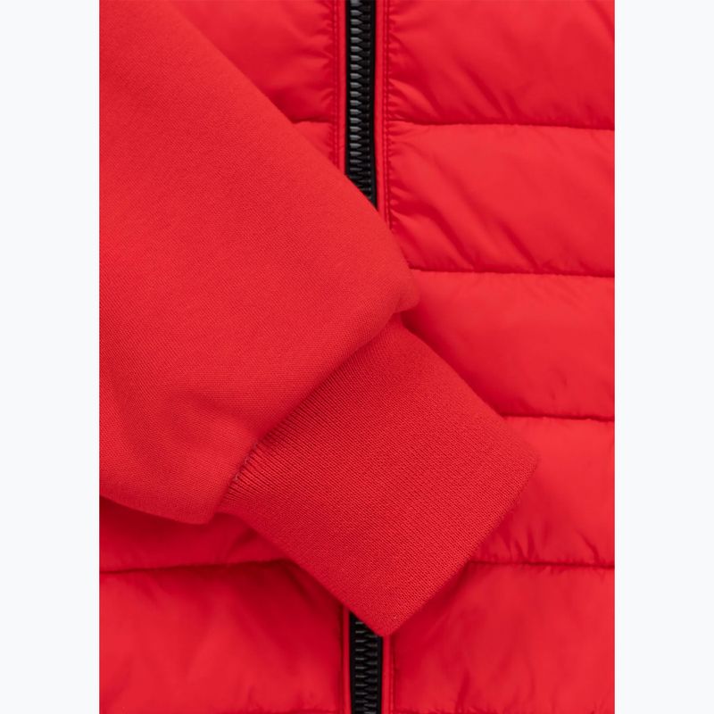 Geacă pentru bărbați Pitbull Palomar Padded Hooded Hybrid fluo/red 10
