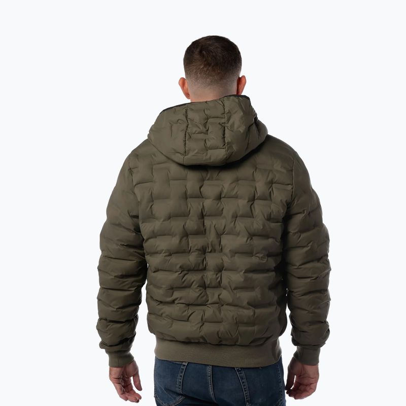 Geacă de iarnă pentru bărbați Pitbull Fisk Quilted Hooded olive 2