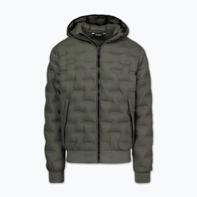 Geacă de iarnă pentru bărbați Pitbull Fisk Quilted Hooded olive 3