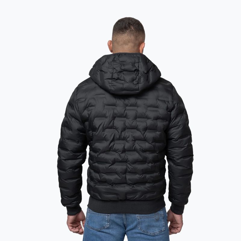 Geacă de iarnă pentru bărbați Pitbull Fisk Quilted Hooded black 3