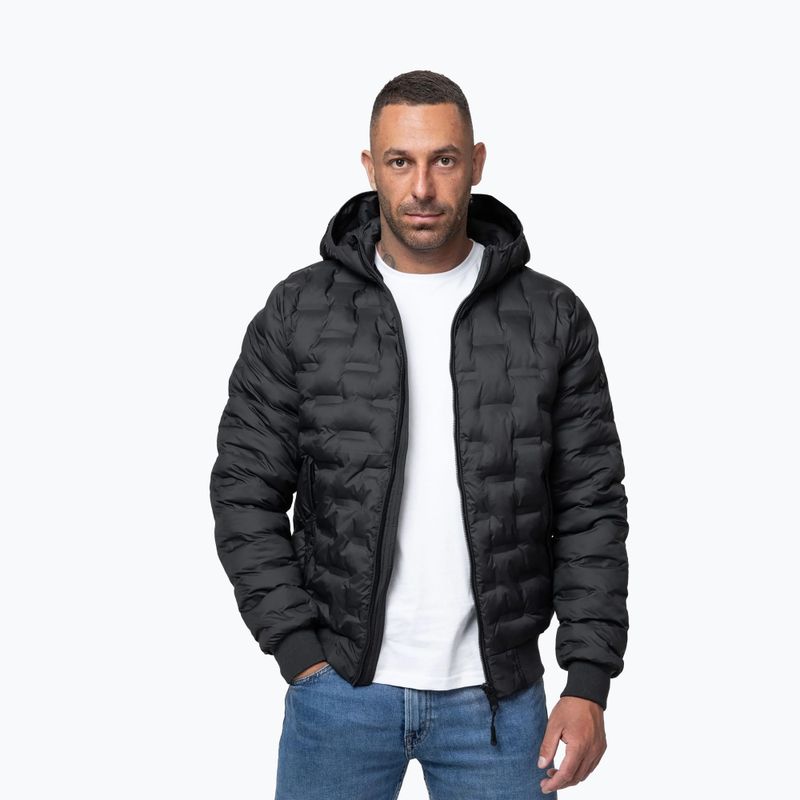 Geacă de iarnă pentru bărbați Pitbull Fisk Quilted Hooded black 4