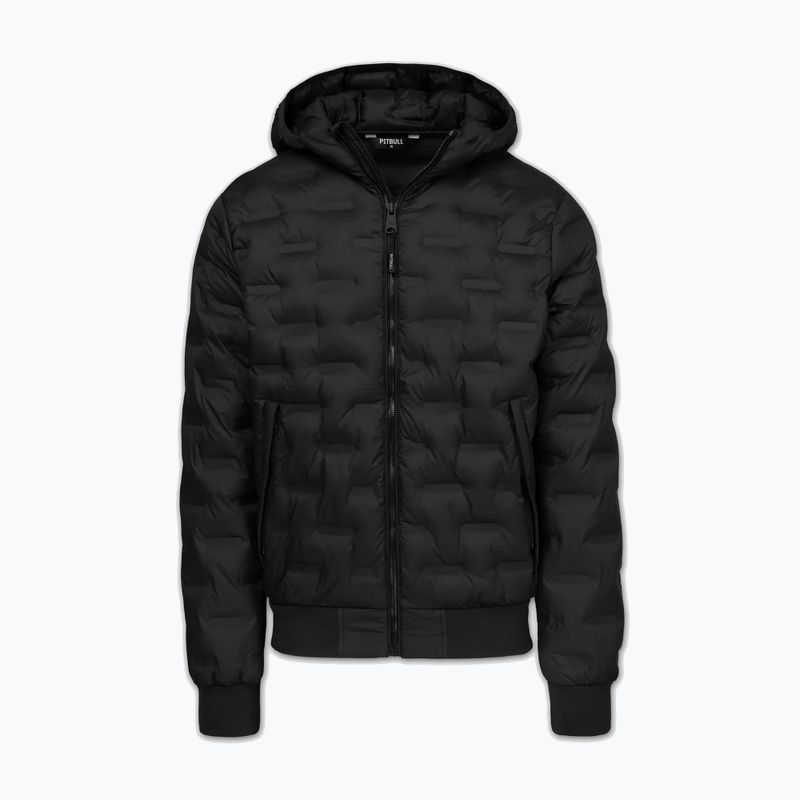 Geacă de iarnă pentru bărbați Pitbull Fisk Quilted Hooded black 5