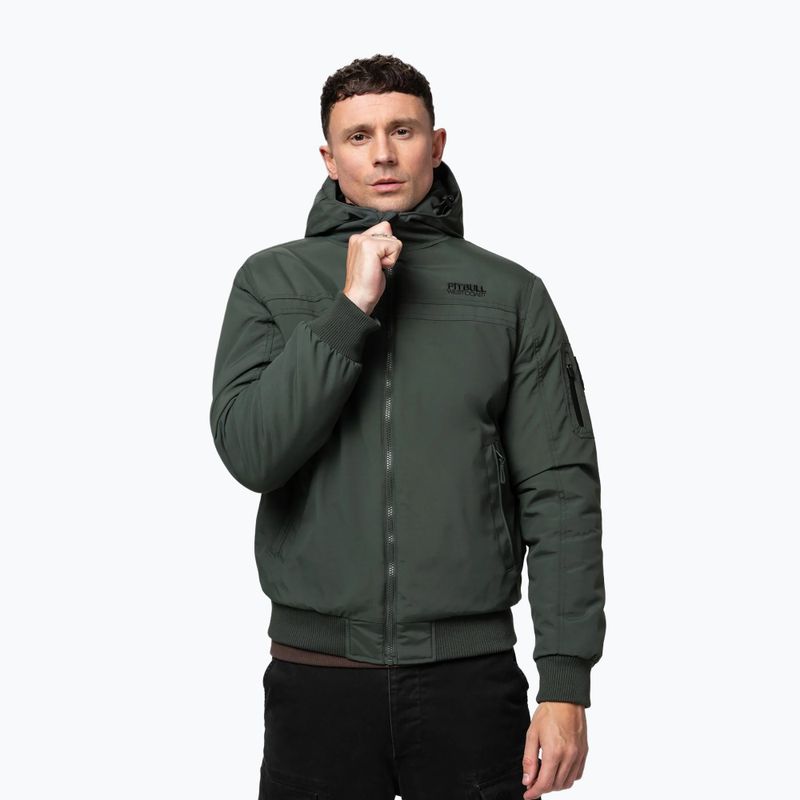 Geacă de iarnă pentru bărbați Pitbull Balboa 2 Hooded dark green 4