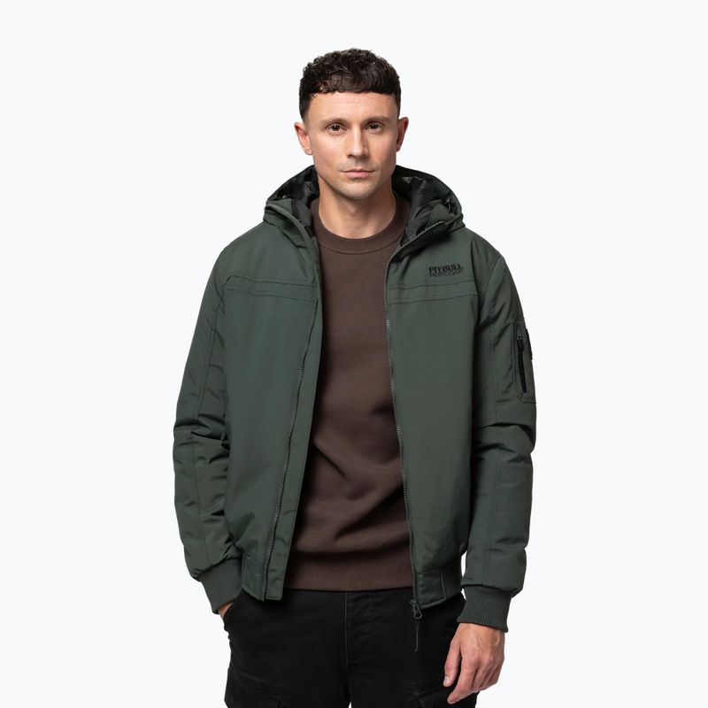 Geacă de iarnă pentru bărbați Pitbull Balboa 2 Hooded dark green 5