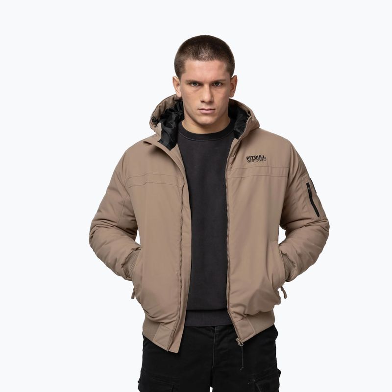 Geacă de iarnă pentru bărbați Pitbull Balboa 2 Hooded dark sand 4