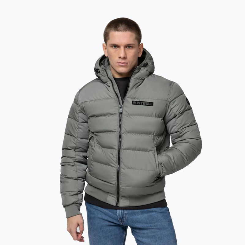 Geacă de iarnă pentru bărbați Pitbull Dillon Quilted Hooded dusty salvia 4