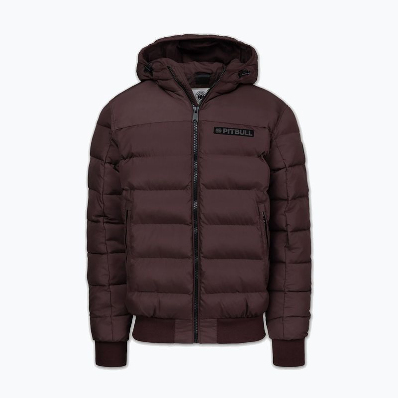 Geacă de iarnă pentru bărbați Pitbull Dillon Quilted Hooded burgundy 5