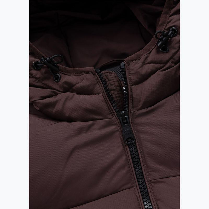 Geacă de iarnă pentru bărbați Pitbull Dillon Quilted Hooded burgundy 7