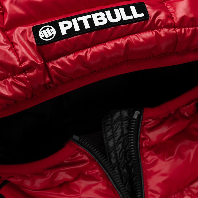 Geacă de iarnă pentru bărbați Pitbull Shatto Quilted Hooded red/black 4