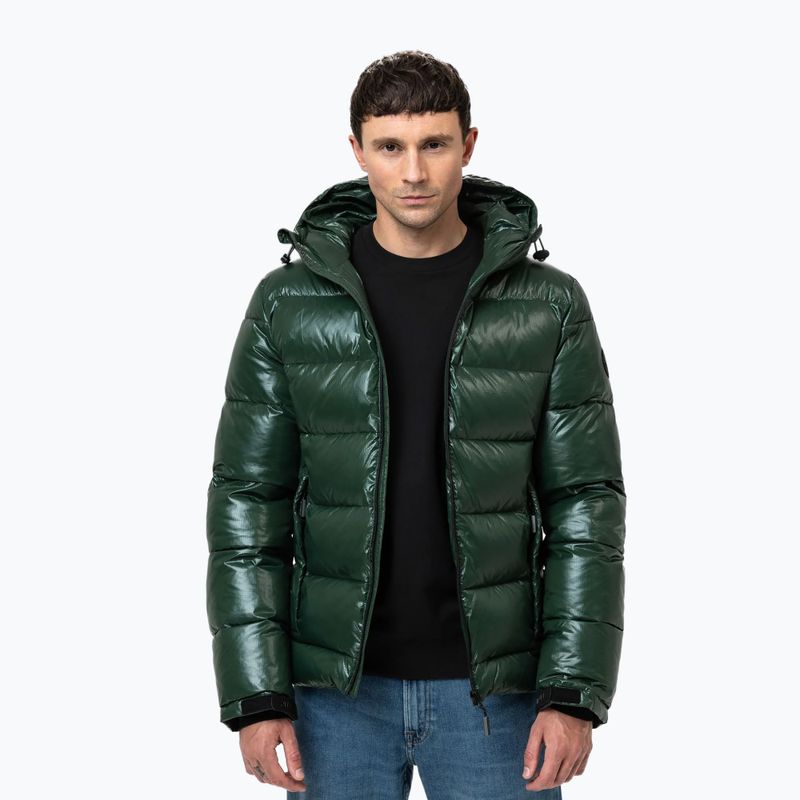 Geacă de iarnă pentru bărbați Pitbull Pepperwood Ribstop Padded Hooded black/green 4