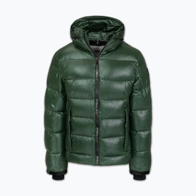 Geacă de iarnă pentru bărbați Pitbull Pepperwood Ribstop Padded Hooded black/green 5