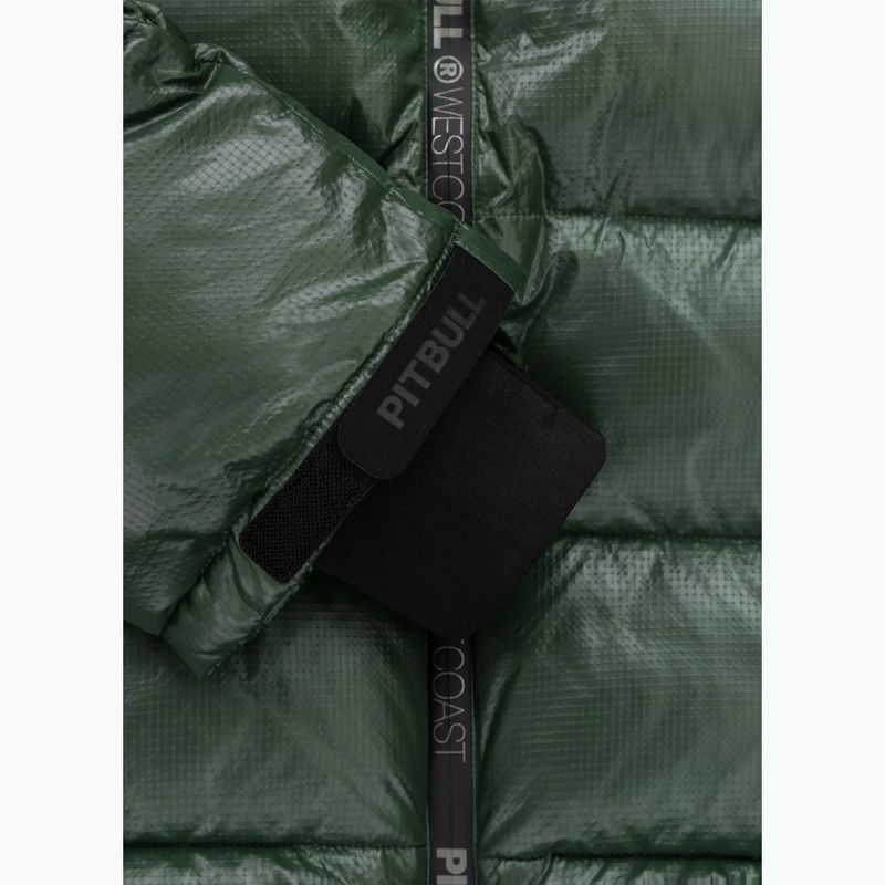 Geacă de iarnă pentru bărbați Pitbull Pepperwood Ribstop Padded Hooded black/green 12