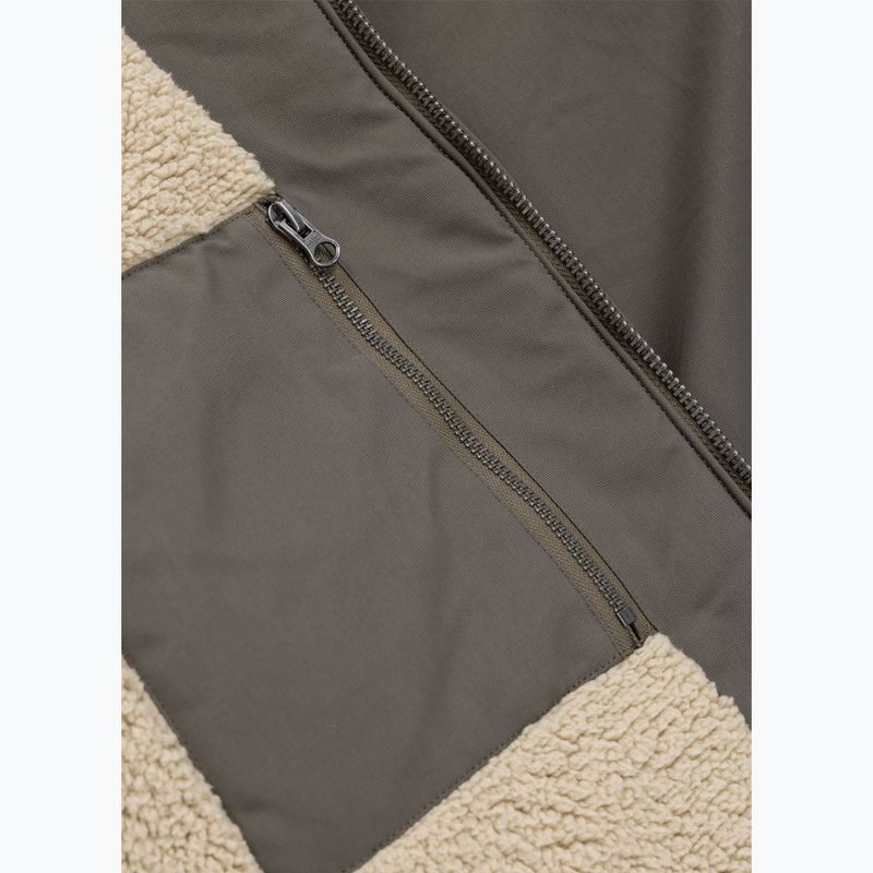 Geacă de iarnă pentru bărbați Pitbull Elkwood 3 Sherpa Hooded taupe 11