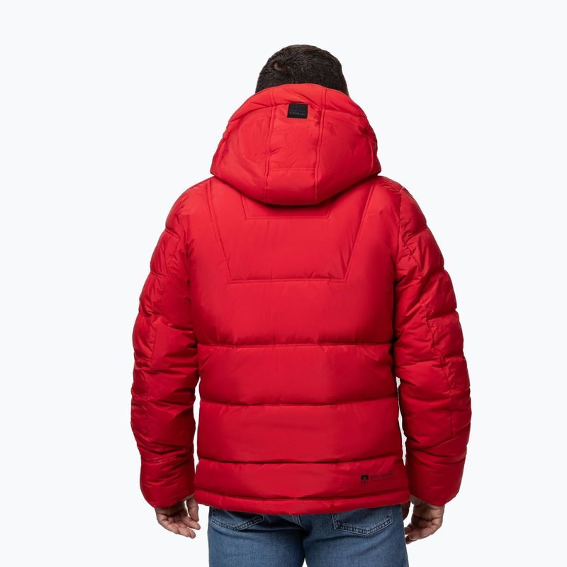 Geacă de iarnă pentru bărbați Pitbull Piedmont Quilted Hooded fluo/red 2
