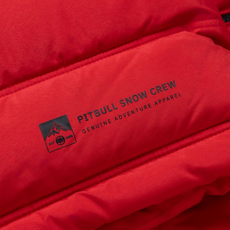 Geacă de iarnă pentru bărbați Pitbull Piedmont Quilted Hooded fluo/red 13