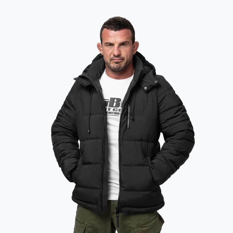 Geacă de iarnă pentru bărbați Pitbull Piedmont Quilted Hooded black