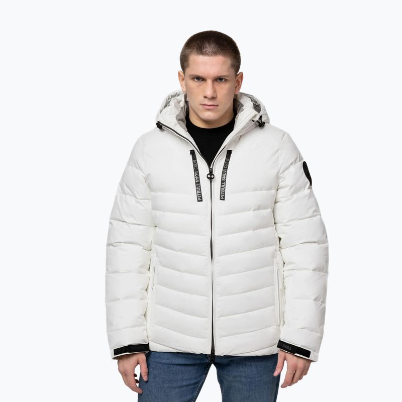 Geacă de iarnă pentru bărbați Pitbull Crestline Padded Hooded off white 4