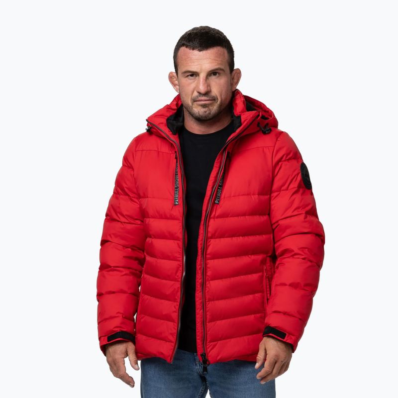 Geacă de iarnă pentru bărbați Pitbull Crestline Padded Hooded red 4