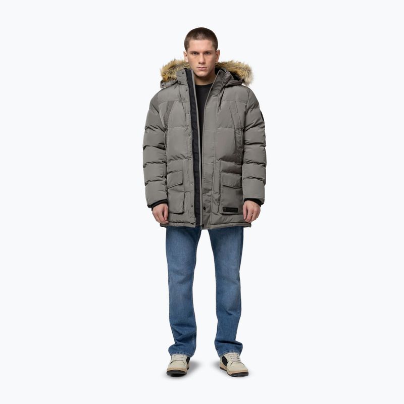 Geacă de iarnă pentru bărbați Pitbull Forest Hooded Parka taupe 2